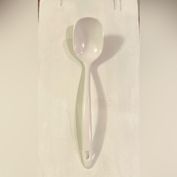Vintage melamine spoon White Ivory 12‎ “ Inch Stir Serve Farmhouse Classic - Picture 5 of 7